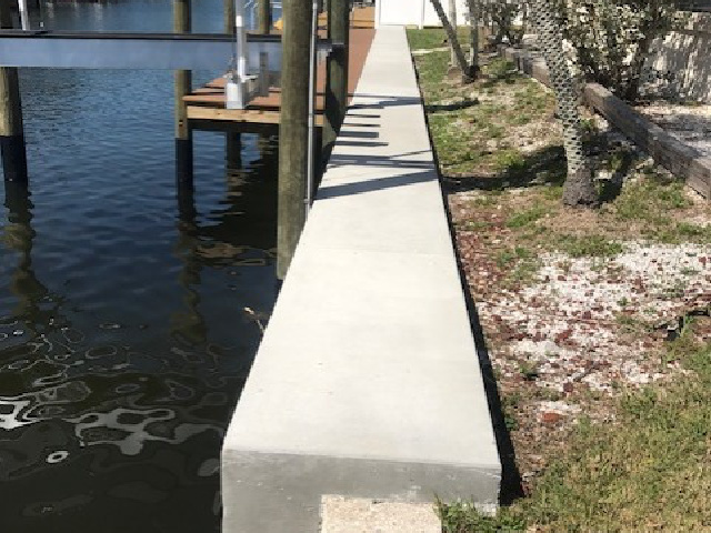 Boat Dock Installation Holmes Beach Wood Dock & Seawall